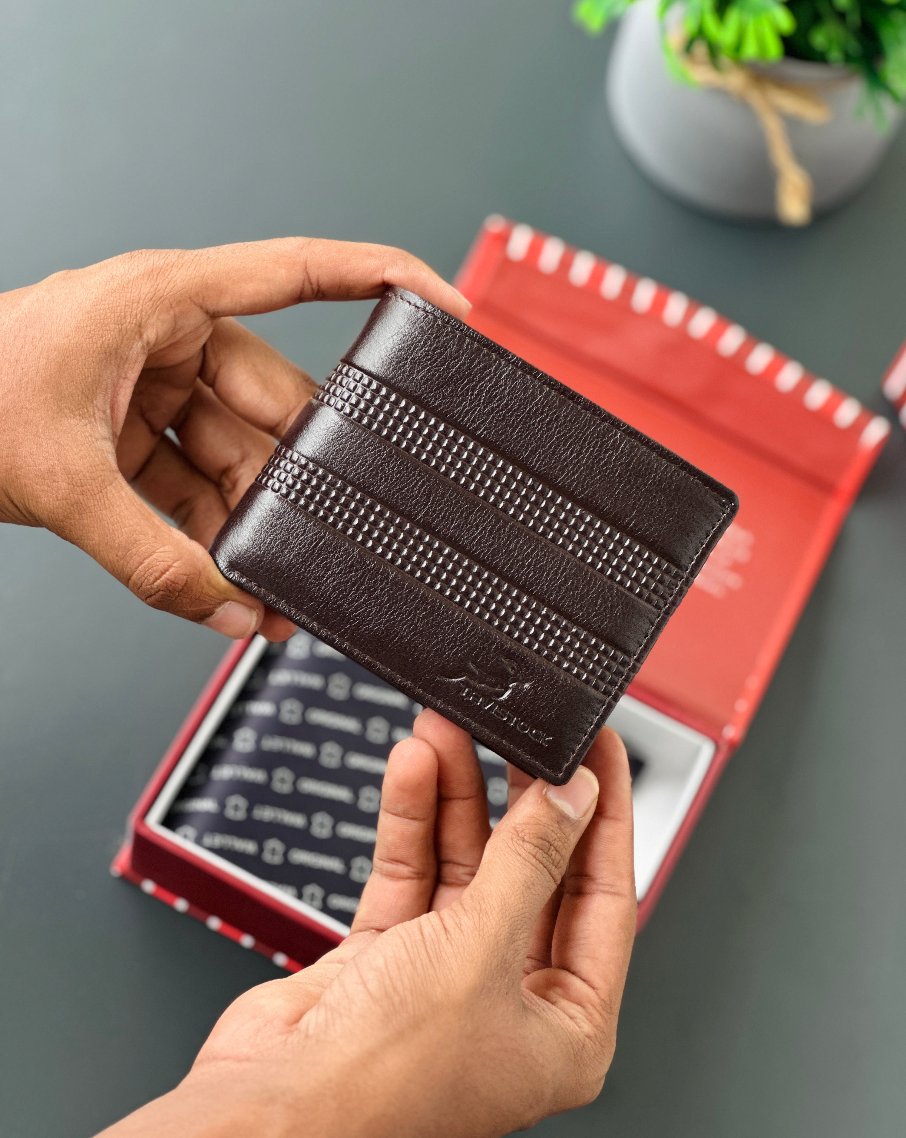 Brown leather wallet 