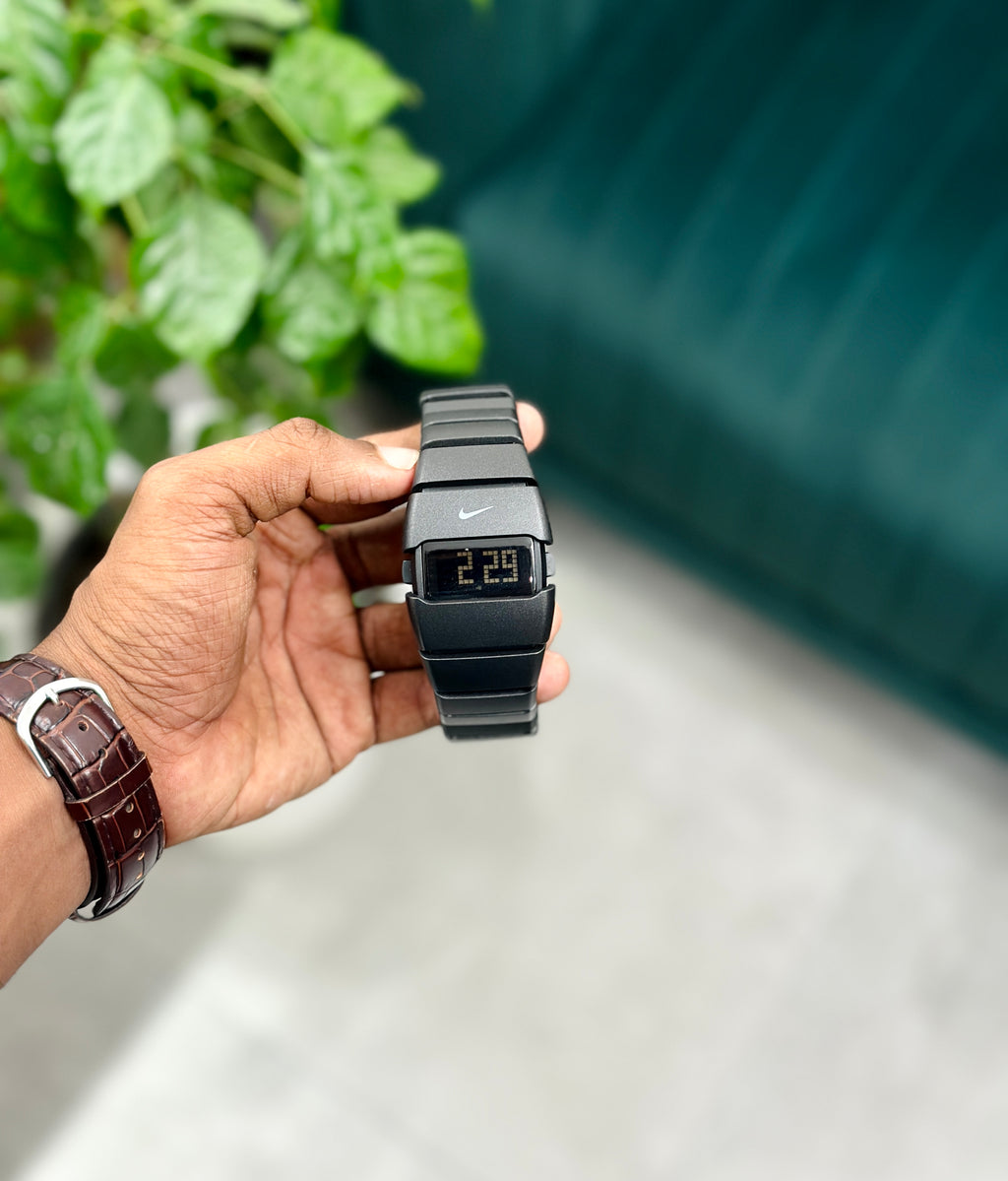 D-Line Chrono stainless steel digital watch.