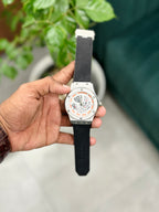 a black wristwatch 