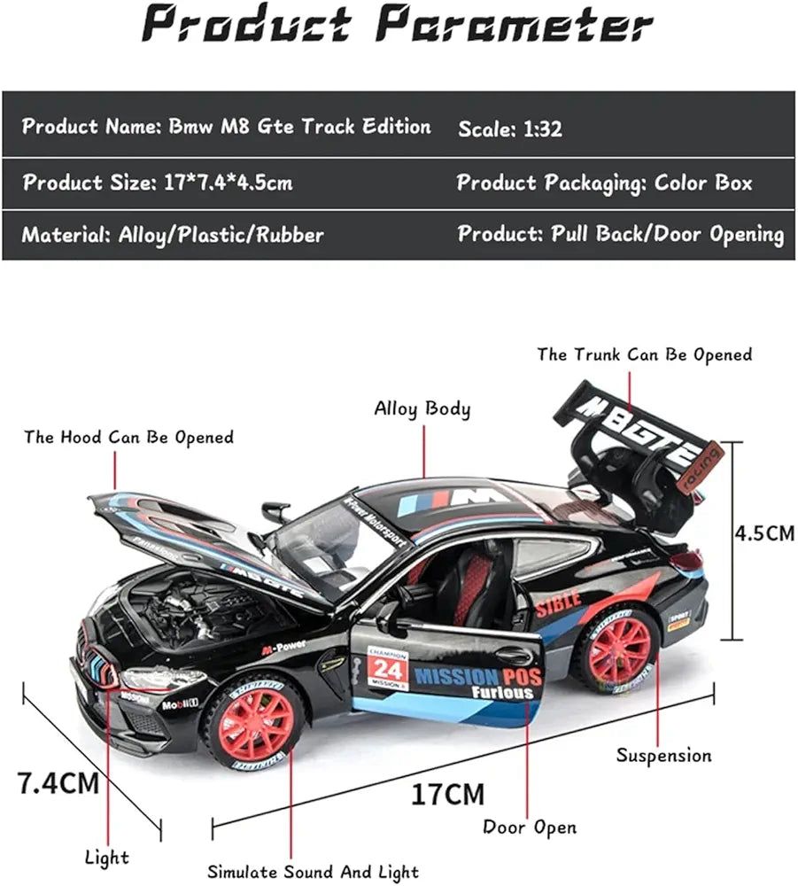 Metal 3D   Frame Car (BMW - M8 GTE)