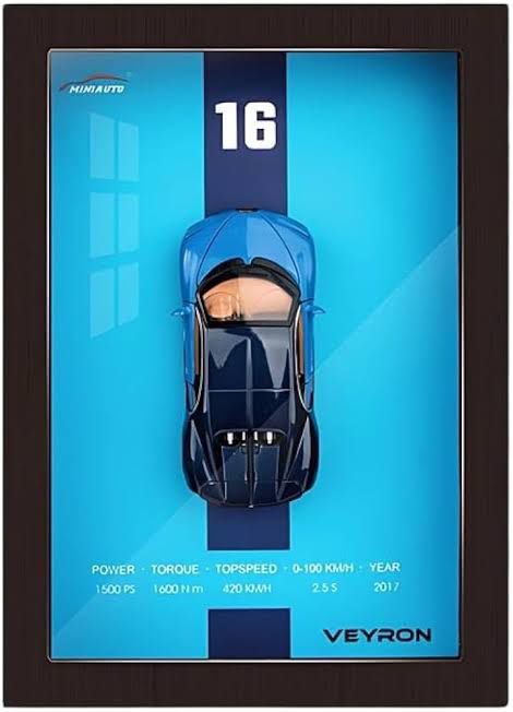 Metal 3D Car  Frame Car Model (Veyron)