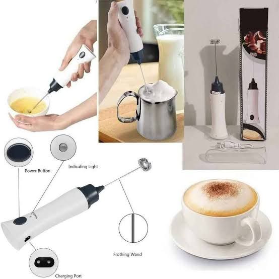 portable rechargeable handheld milk frother