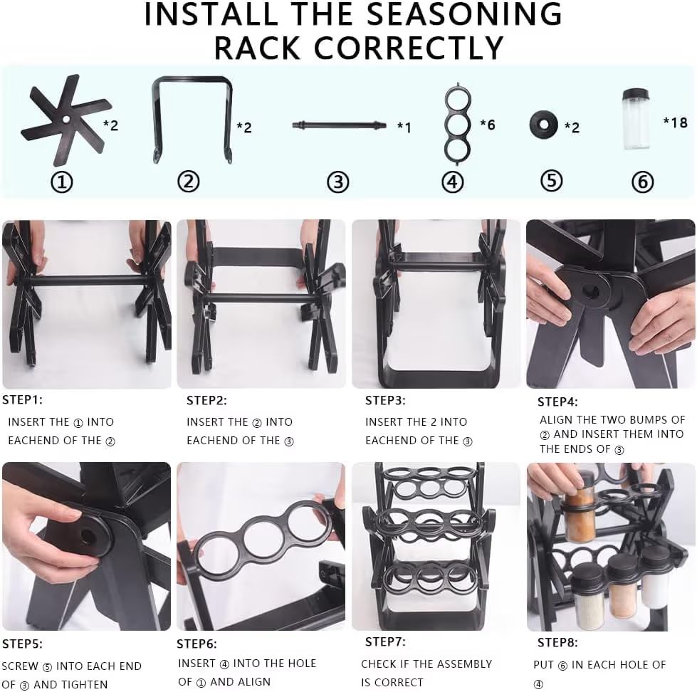 18 Jar Rotating Spice Rack