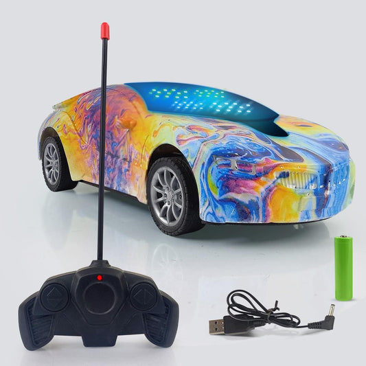 NHR Chargeable 3D Remote Control Lighting Famous Car for Kids